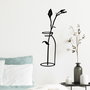 Wallity Flower In The Vase Escultura de pared de metal negra